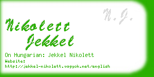 nikolett jekkel business card
